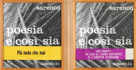 SARENCO 1945 " Poesia e così sia ", 1971 Assemblaggio, collage su cataloghi...