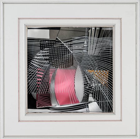 BEN ORMENESE 1930 " Figure ", 2009 Assemblaggio su tavola, cm. 60 x 60 x 6...