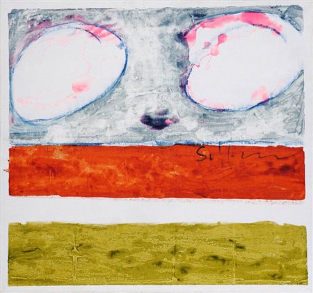 MARIO SCHIFANO 1934 - 1988 " Paesaggio anemico ", 1976/78 Smalto su tela, cm....