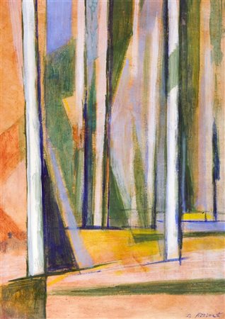 ARMANDO PIZZINATO 1910 - 2004 Senza titolo, 1973 Olio su tela, cm. 70 x 50...