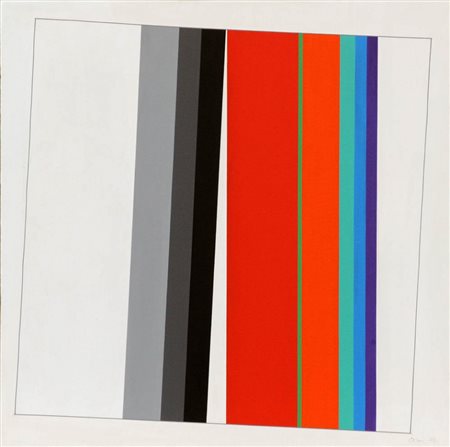 EUGENIO CARMI 1920 " Dilatazione ", 1972 Acrilico su tela, cm. 60 x 60...