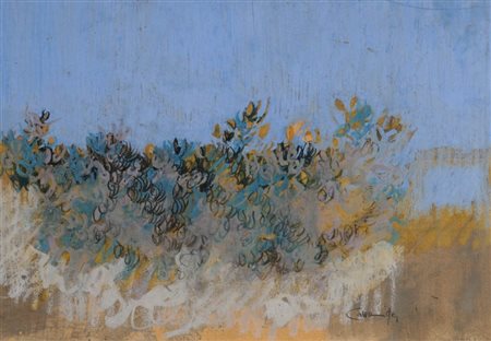 GIANCARLO CAZZANIGA 1930 Senza titolo, anni 70 Tecnica mista su carta, cm....