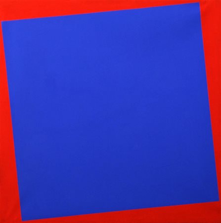 WINFRED GAUL 1928 - 2003 " B2 ", 1969 Acrilico su tela, cm. 100 x 100 Firmato...