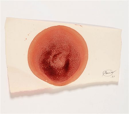 OTTO PIENE 1928 Senza titolo, 1963 Gouache e bruciatura su carta, cm. 16 x 25...