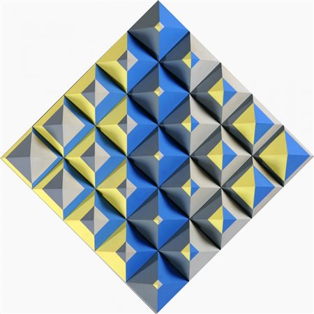 HANS JORG GLATTFELDER 1939 " PYR 234 ", 1971 Rilievi con piramidi, cm. 50 x...