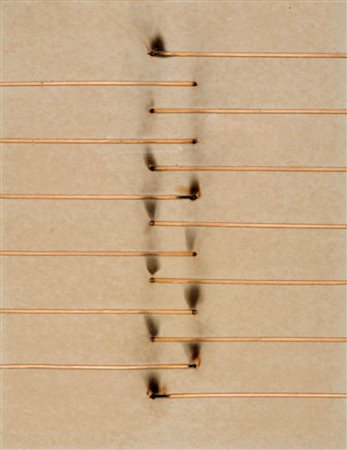 BERNARD AUBERTIN 1934 Senza titolo, 1973 Fiammiferi bruciati applicati su...