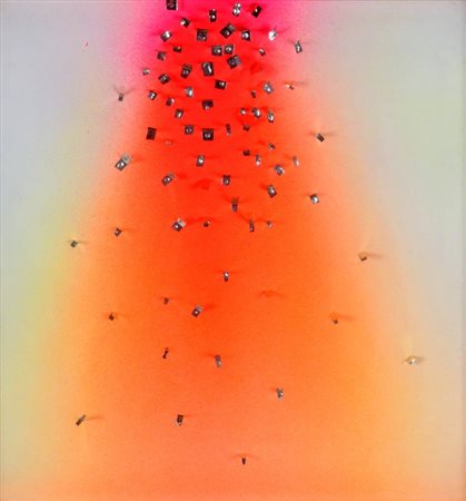 FRANCO COSTALONGA 1933 " Operazione ", 1997 Pittura e lamelle applicate su...