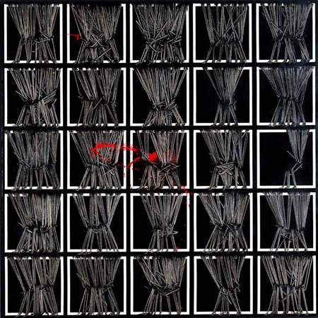 EMILIO SCANAVINO 1922 - 1986 " Tramature ", 1974 Olio su tela, cm. 150 x 150...