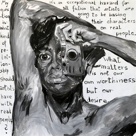 ELKE KRYSTUFEK 1970 " I think we end up ... ", 2001 Olio su tela, cm. 180 x...