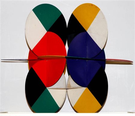 JORRIT TORNQUIST 1938 Senza titolo, 1967 Scultura in legno dipinto, cm. 46 x...