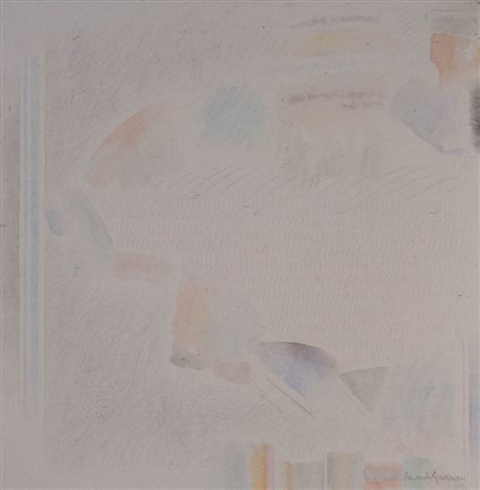 RICCARDO GUARNERI 1933 " Andare dove ? ", 1991 Tecnica mista su tela, cm. 50...