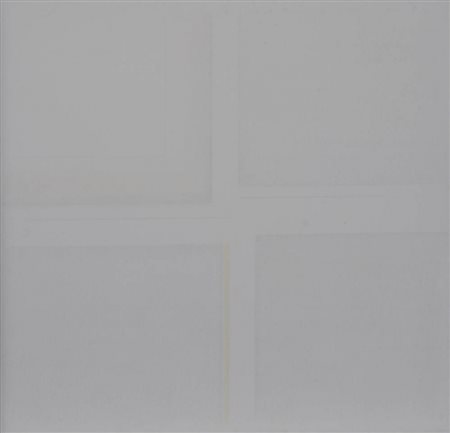 RICCARDO GUARNERI 1933 " 3 Rettangoli e un quadrato ", 1973 Tecnica mista su...