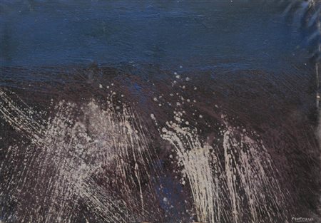 COSTANTINO GUENZI 1926 - 1989 Senza titolo, 1963 Olio su tela, cm. 69 x 100...