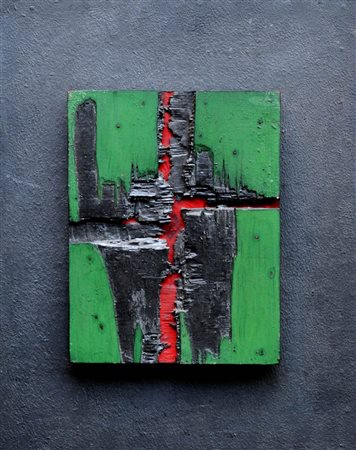 AGENORE FABBRI 1911 - 1998 Senza titolo, 1964 Pittura, legno, collage su...