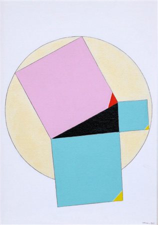 EUGENIO CARMI 1920 " Il genio di Pitagora ", 2011 Acrilico e vernice su tela...