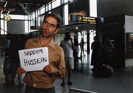Jonathan Monk (1969)  - Waiting for famous people (Saddam Hussein), 1997