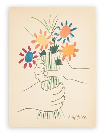 PABLO PICASSO (1881-1973) - Bouquet of peace, 1958