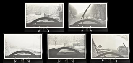 Ignoto LOTTO DI 5 STAMPE raffiguranti scene urbane, cm 25x38 ciascuna Italia,...