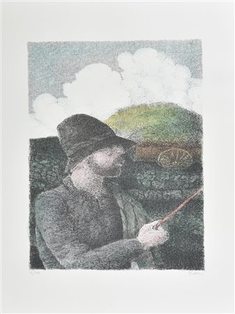 Enzo Bellini SENZA TITOLO litografia su carta, cm 70x50; es. 2/100 firma