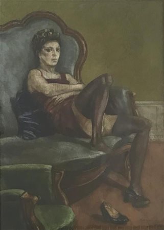 Alberto Sughi “Donna sul divano” 1975