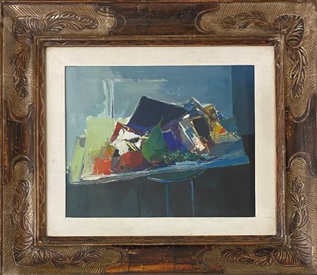 Giuseppe Marino “Tavolo con oggetti” 1971