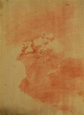 Scuola veneta inizi del XVIII secolo VOLTO DI SATIRO sanguigna su carta...