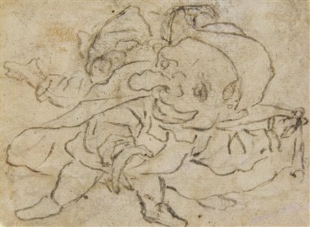 Scuola italiana del XVIII secolo CARAMOGIO matita su carta vergellata e...