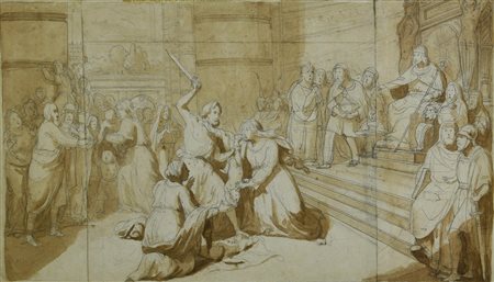 Attribuito a Pietro Vincenzo Mosca Moro (1800 - 1876) GIUDIZIO DI SALOMONE...