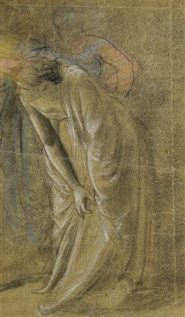 Attribuito a Cesare Laurenti (1854 - 1936) STUDIO DI DONNE matita, pastelli e...