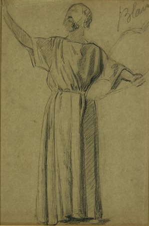 Scuola inglese della fine del XIX secolo QUATTRO BOZZETTI E STUDI matite su...