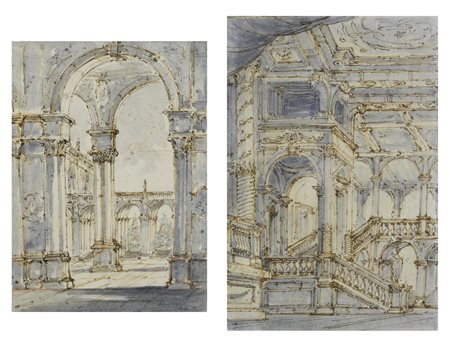 Giuseppe Latini detto Il Maestro del Ricciolo (1903 - 1972) DUE CAPRICCI...