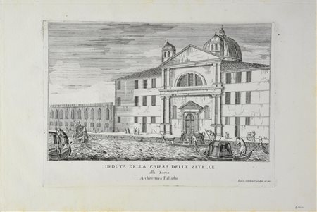 Luca Carlevarijs (1663 - 1730) VEDUTA DELLA CHIESA DELLE ZITELLE da Le...