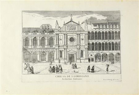 Luca Carlevarijs (1663 - 1730) CHIESA DI SAN GIMIGNANO da Le Fabbriche e le...