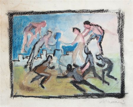 MACCARI Mino (Siena 1898 - Roma 1989) Senza titolo, 1947 acquarello e tecnica...