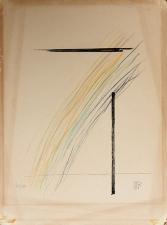 MAN RAY Senza titolo pastelli su base litografica, cm. 39 x 28.5 Edizione di...