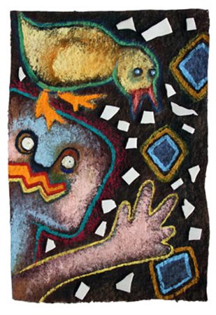 BAJ Enrico (Milano 1924 - Vergiate 2003) Codriti Piperò, 1998 tecnica mista...