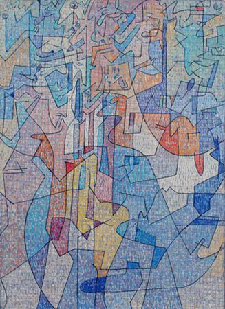 BALSAMO Vincenzo (Brindisi 1935) Senza titolo, 1995 olio e penna su carta...