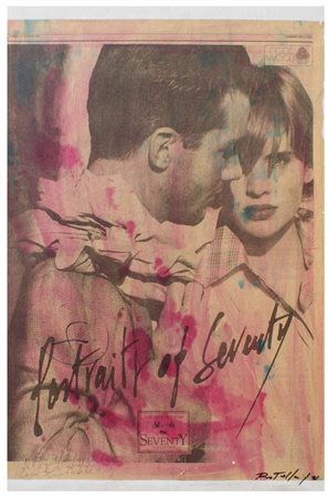 ROTELLA Mimmo (Catanzaro 1918 - Milano 2006) Unique, 1991 pittura su carta...