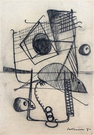 SANTOMASO Giuseppe (Venezia 1907 - Venezia 1990) Senza titolo, 1950 tecnica...