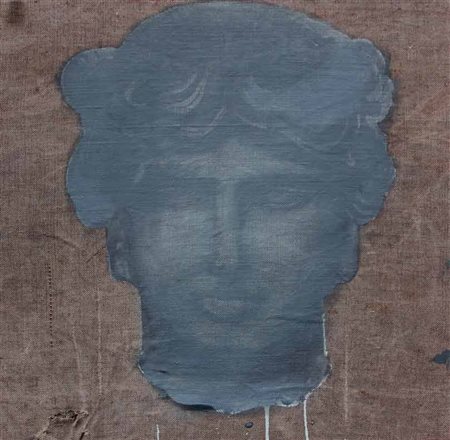 PIGNATELLI Luca (Milano 1962) Eroe, 2006 olio su tela, cm. 43 x 43 Autentica...