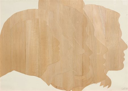 CEROLI Mario (Castel Frentano 1938) Senza titolo, 1970 collage di legno su...