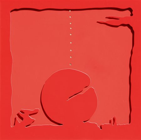 FONTANA Lucio (Rosario Santa Fè 1899 - Varese 1968) Teatrino rosso, 1968...