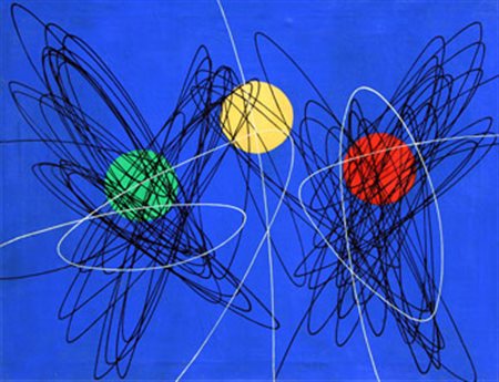 CRIPPA Roberto (Monza 1921 - Bresso 1972) Spirali, 1951 olio su tela, cm. 40...