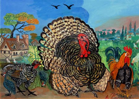 LIGABUE Antonio (Zurigo, 18/12/1899 - Gualtieri, 27/05/1965) Senza titolo,...