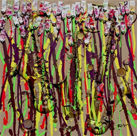 ARMAN Fernandez (Nizza 1928 - New York 2005) Untitled, 1992 sassofono,...