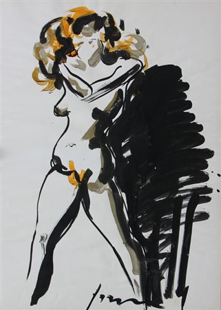 FONTANA Lucio (Rosario Santa Fè 1899 - Varese 1968) Nudo femminile, 1960...