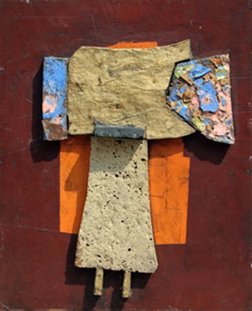 CRIPPA Roberto (Monza 1921 - Bresso 1972) Bambola indiana, 1962 collage e...