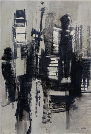 AFRO Basaldella (Udine 1912 - Zurigo 1976) Senza titolo, 1953 tecnica mista...