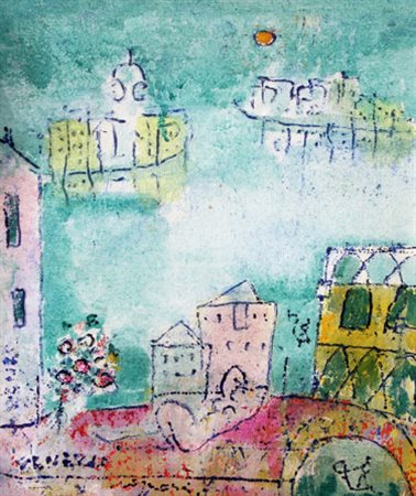 ROGNONI Franco (Milano 1913 - Milano 1999) Venezia, 1976 olio su tela, cm. 46...