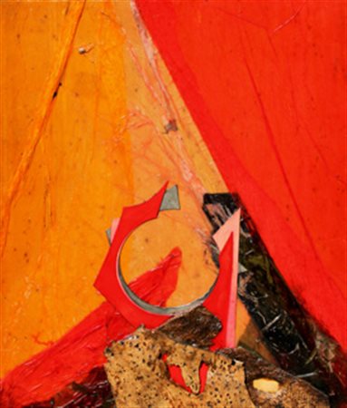 CRIPPA Roberto (Monza 1921 - Bresso 1972) Landscape, 1970 collage e sugheri...